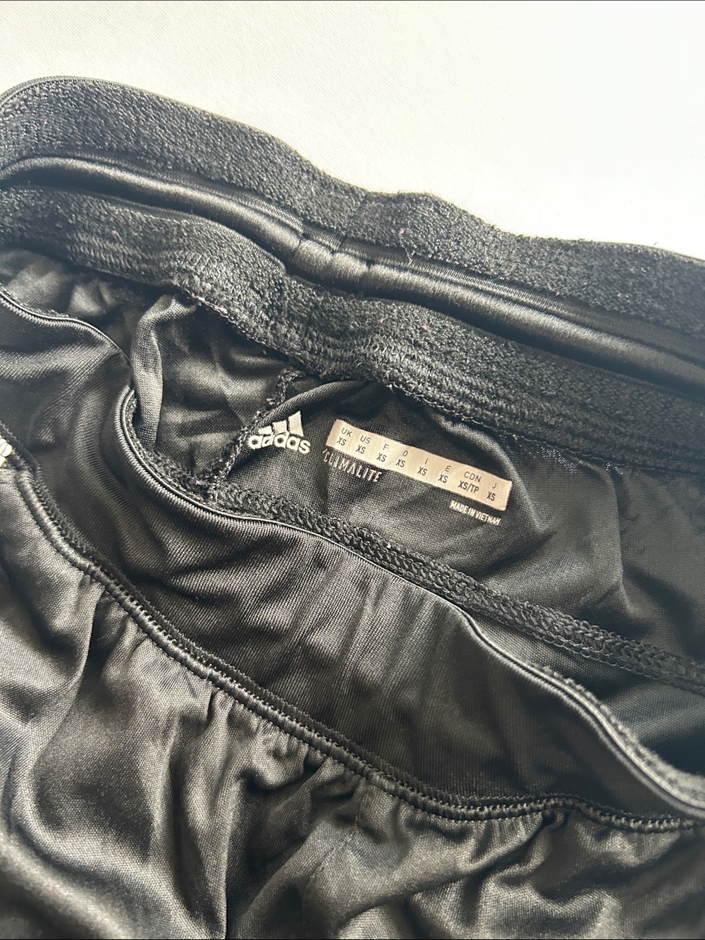 adidas Black Athletic Shorts with White 3-Stripes - Picture 3 of 3
